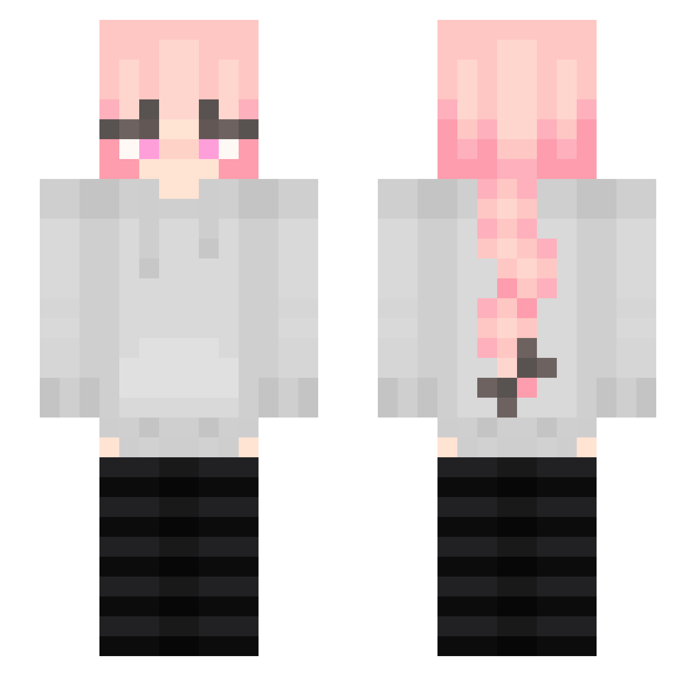 NotACrafter Minecraft skin, front and back view