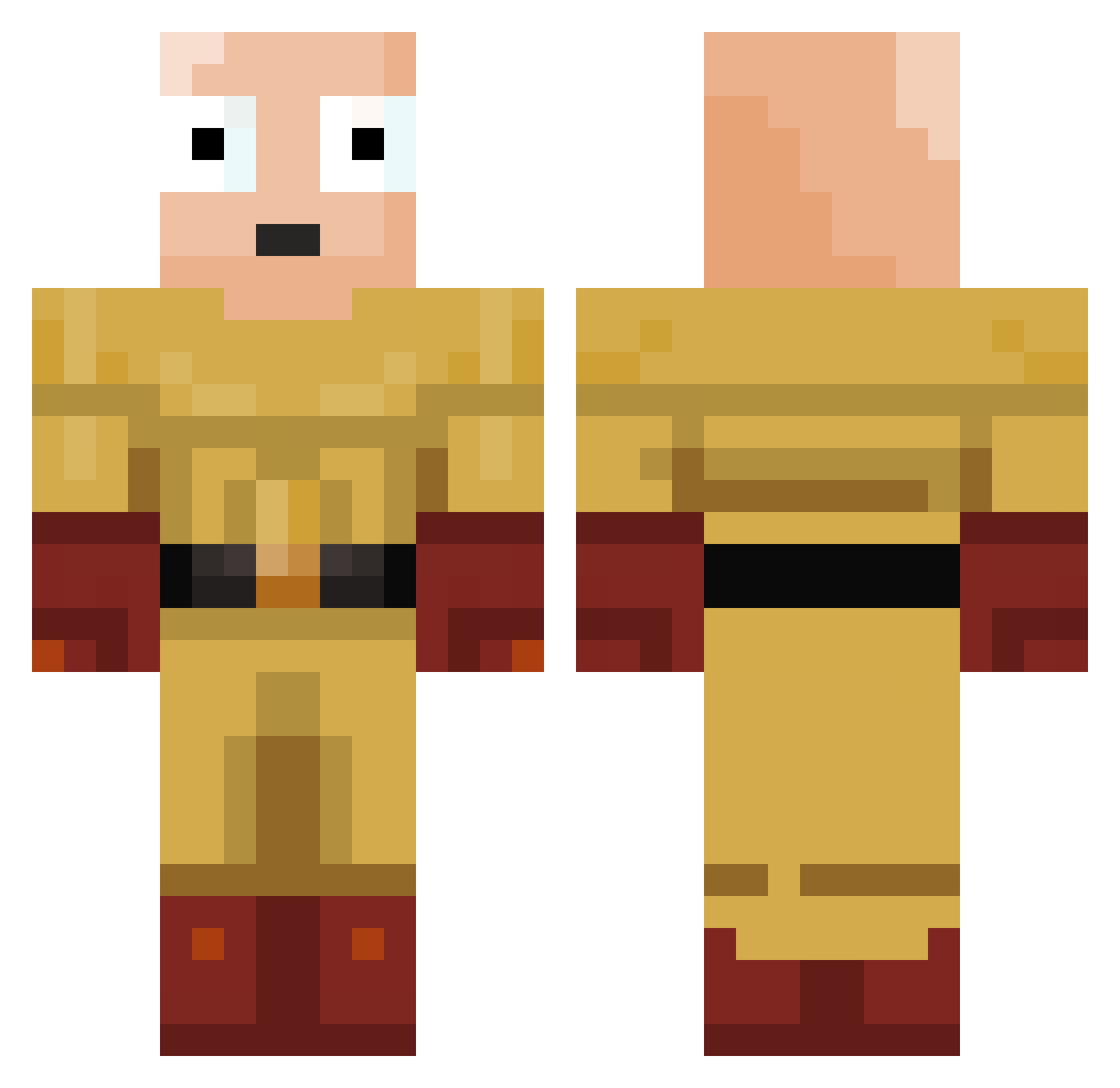 Olam21 Minecraft skin, front and back view