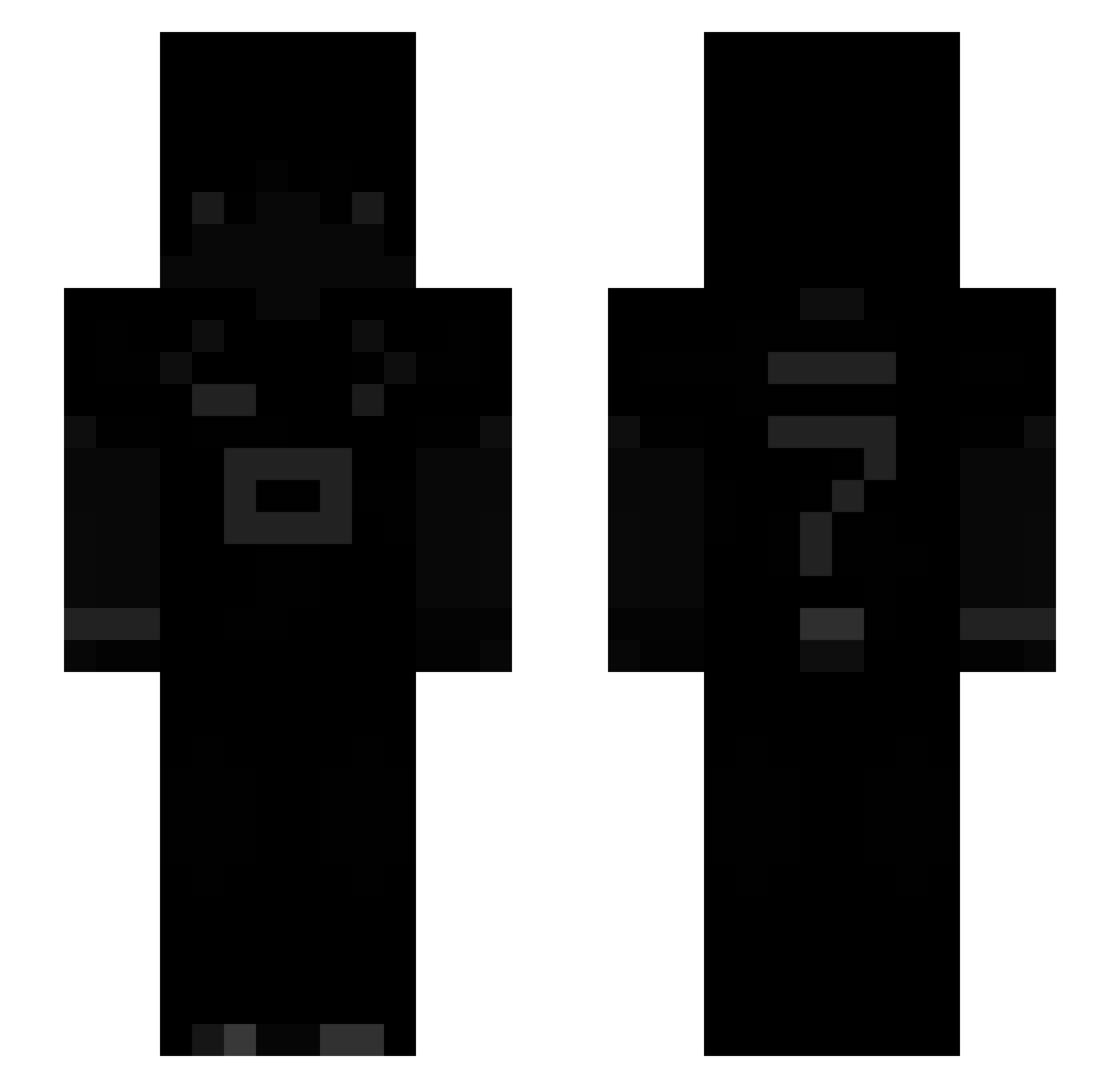 Nrero Minecraft skin, front and back view