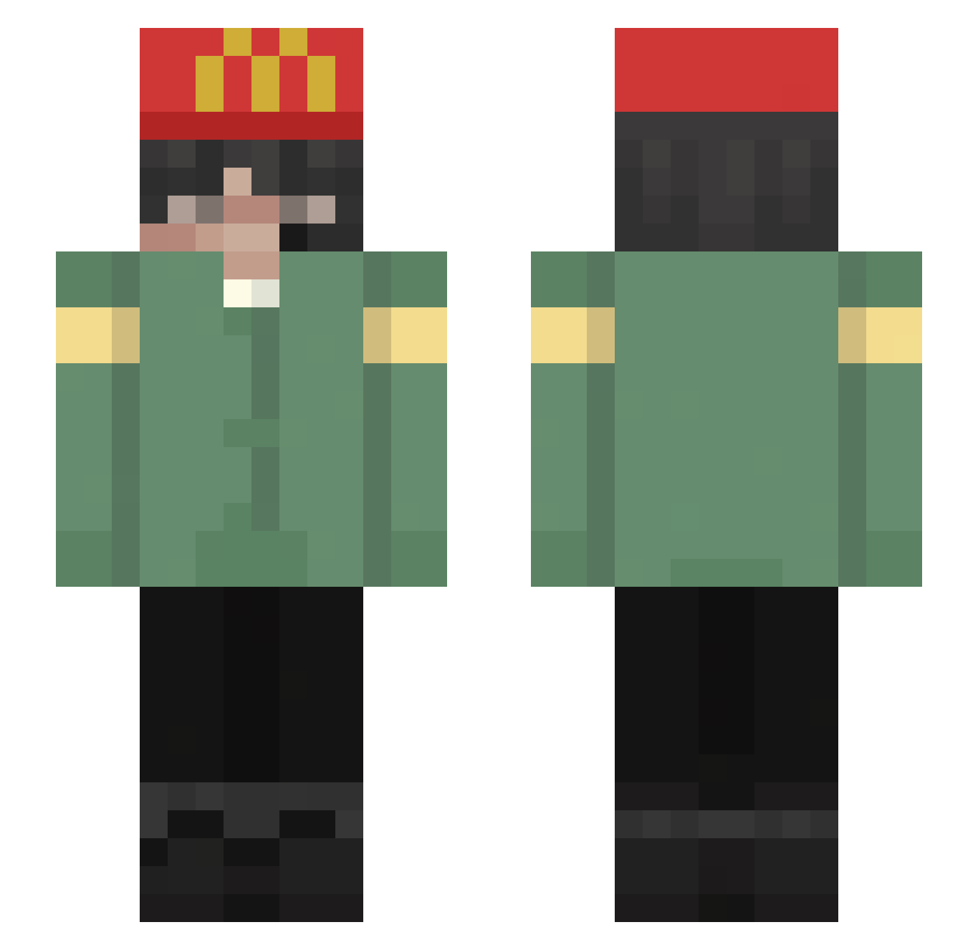 XplodingDreams Minecraft skin, front and back view