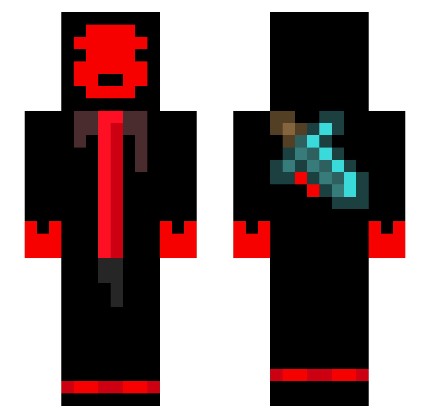 Korgaborg_ Minecraft skin, front and back view