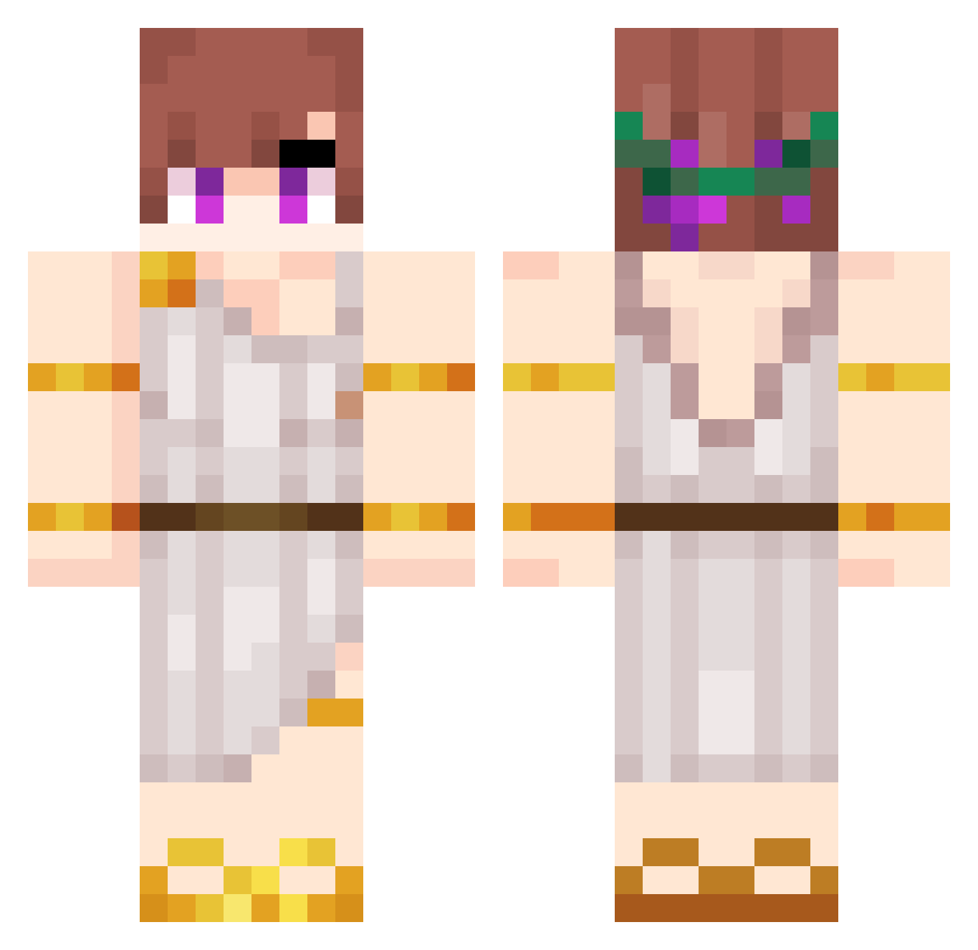 Ryujin14 Minecraft skin, front and back view