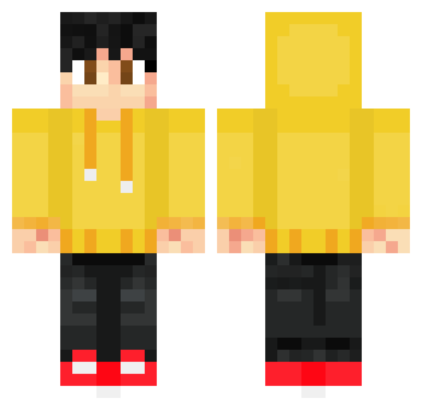 SoyJul1anMc Minecraft skin, front and back view