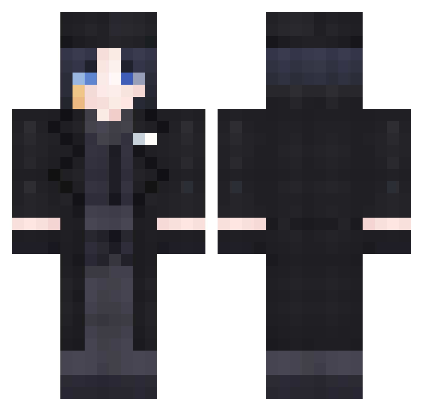C_Comet Minecraft skin, front and back view