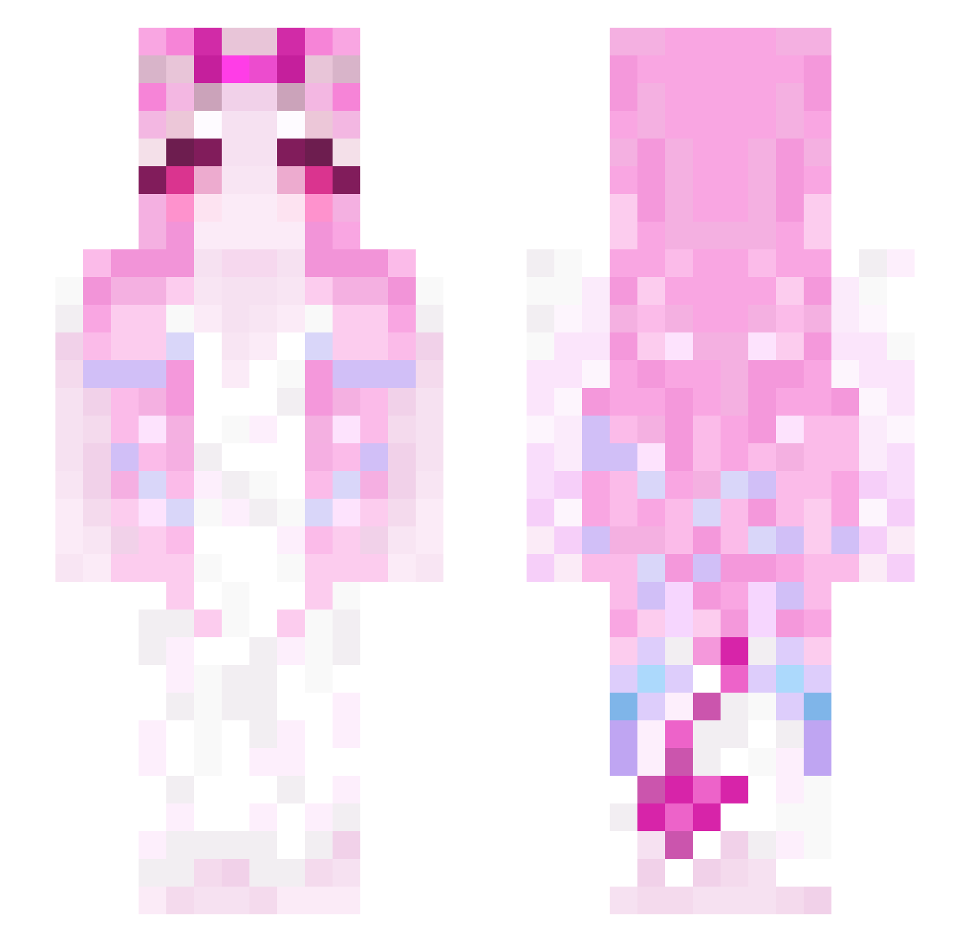 Tundres Minecraft skin, front and back view