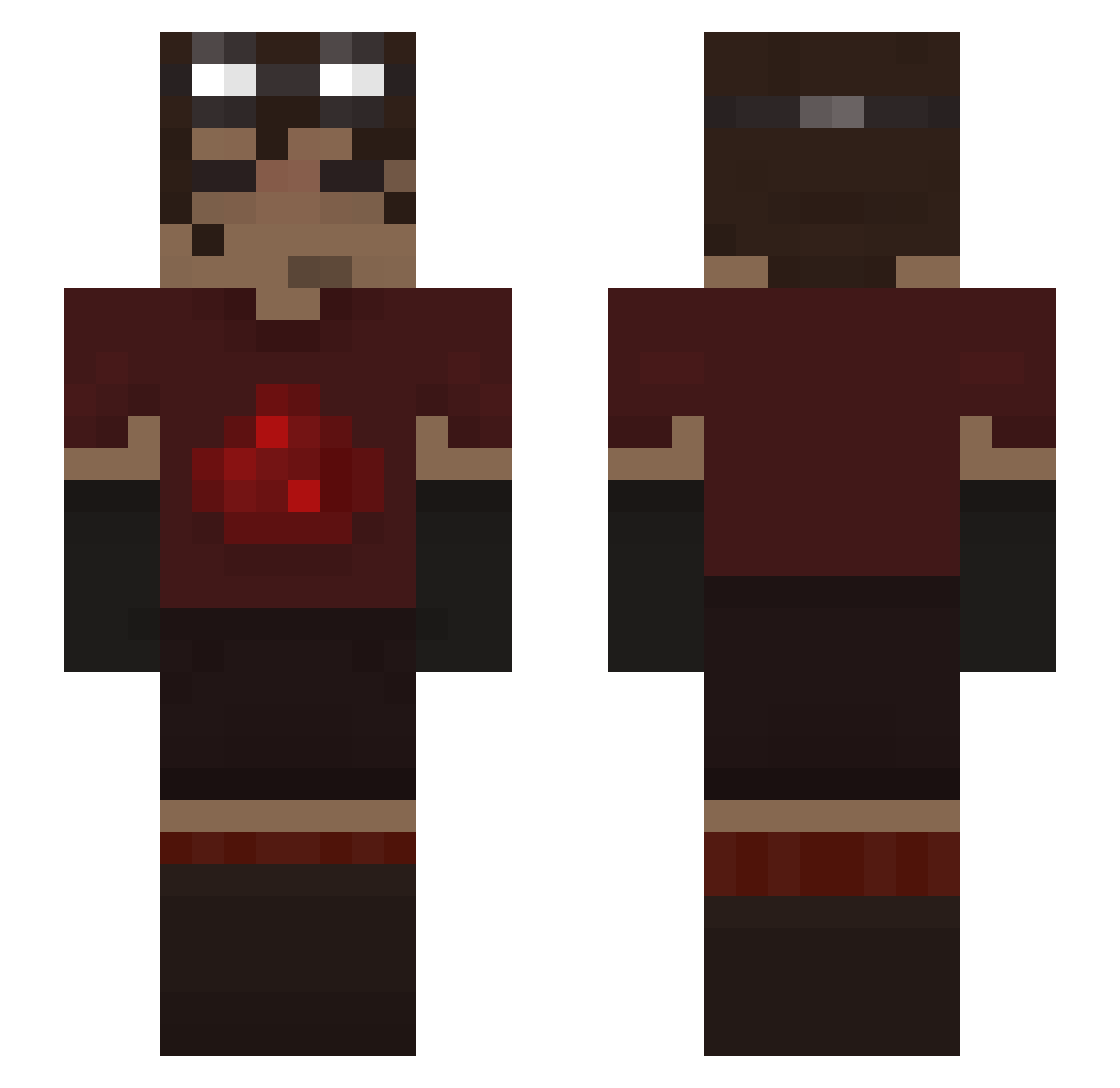 Jeff_Hickens Minecraft skin, front and back view