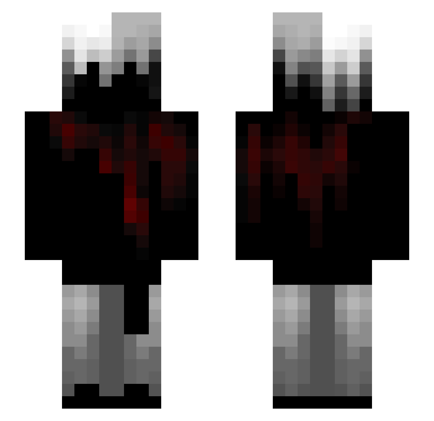 Kristmer Minecraft skin, front and back view