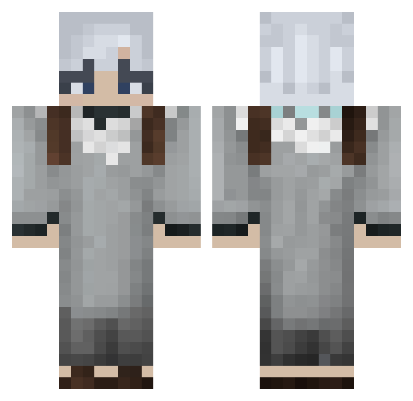 toveliz Minecraft skin, front and back view