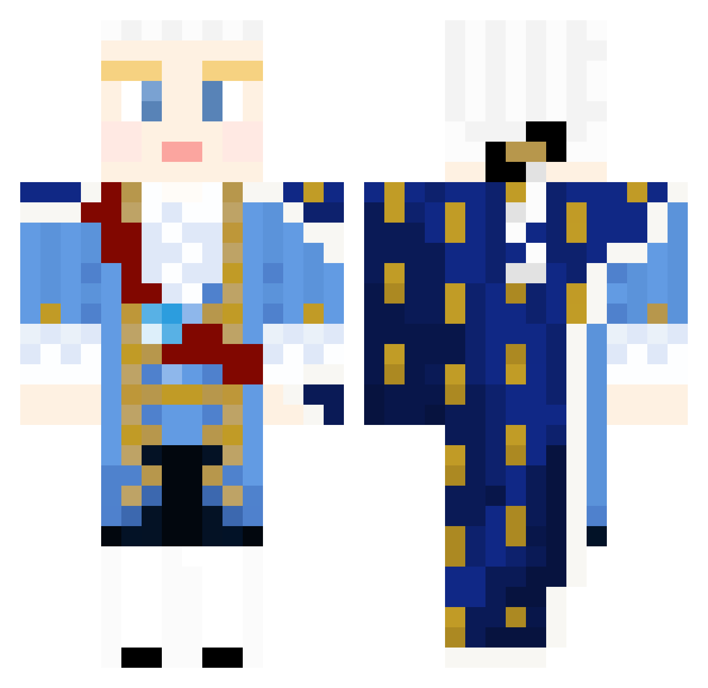 AshinaKhagan Minecraft skin, front and back view