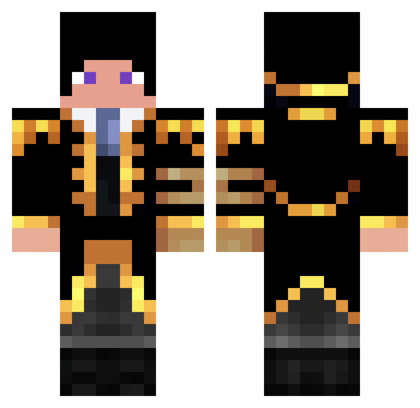 SalomaoJns Minecraft skin, front and back view