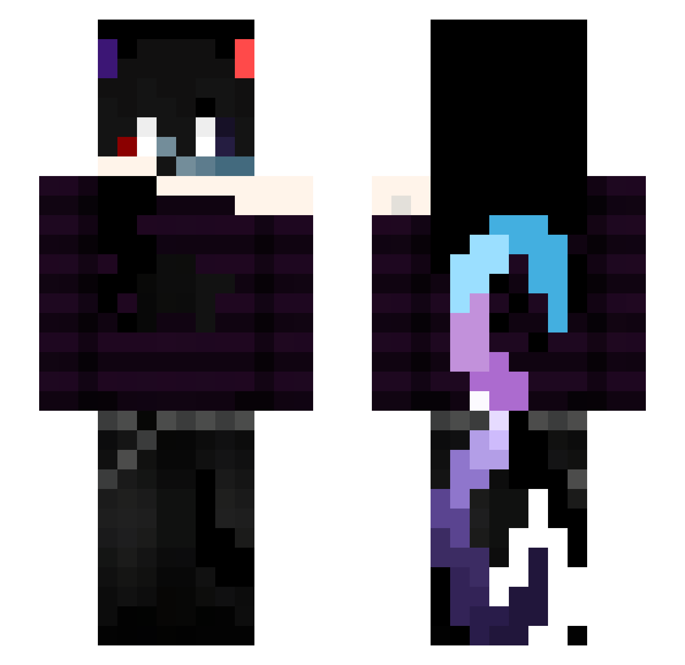 AMothFromSpace Minecraft skin, front and back view