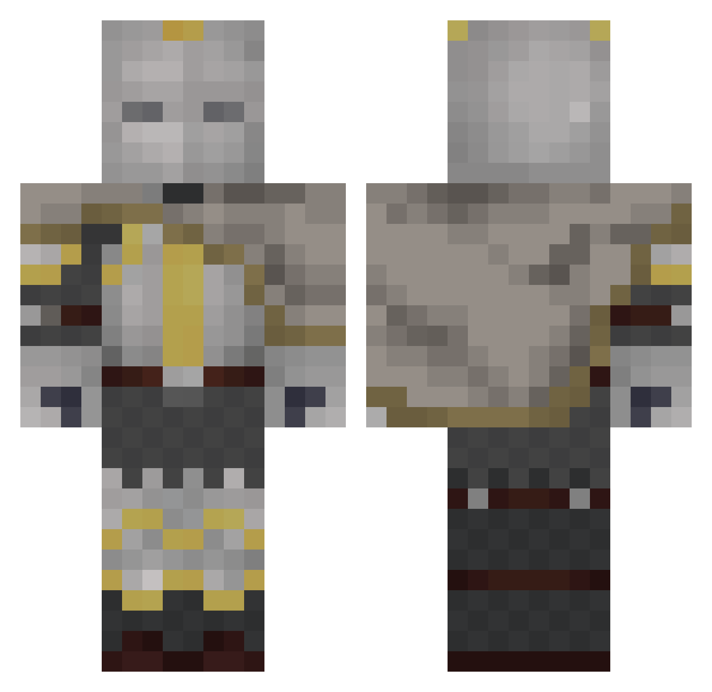 ArbysEnjoyer6829 Minecraft skin, front and back view