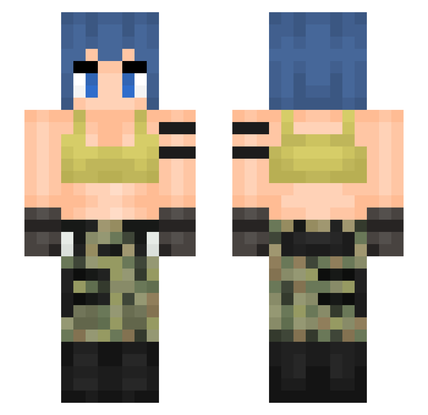 8BitHero8 Minecraft skin, front and back view
