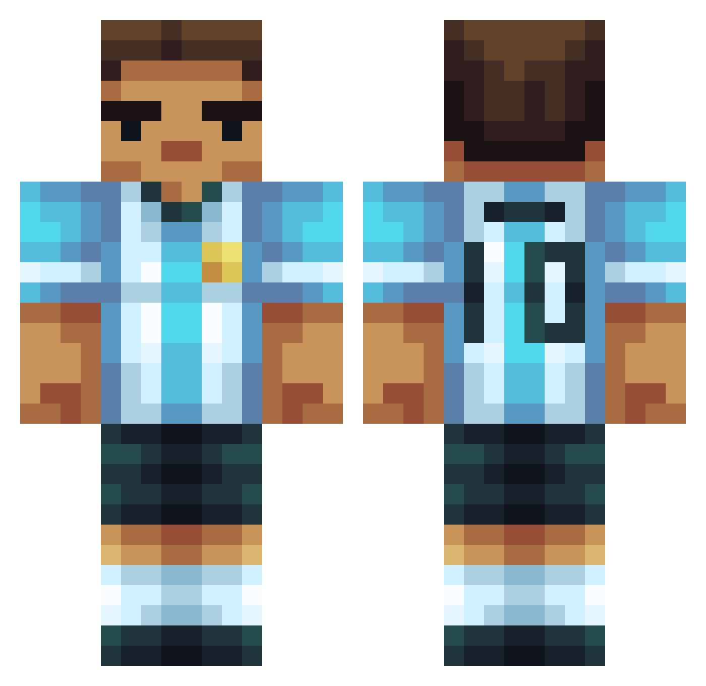 skertyy Minecraft skin, front and back view