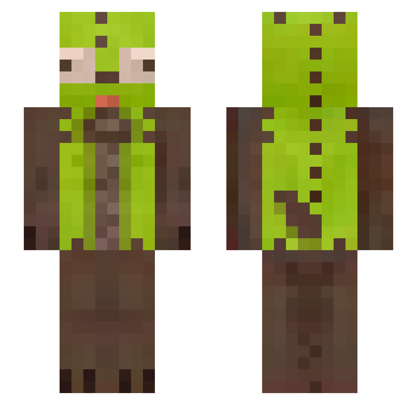 Zombo_Chombus Minecraft skin, front and back view