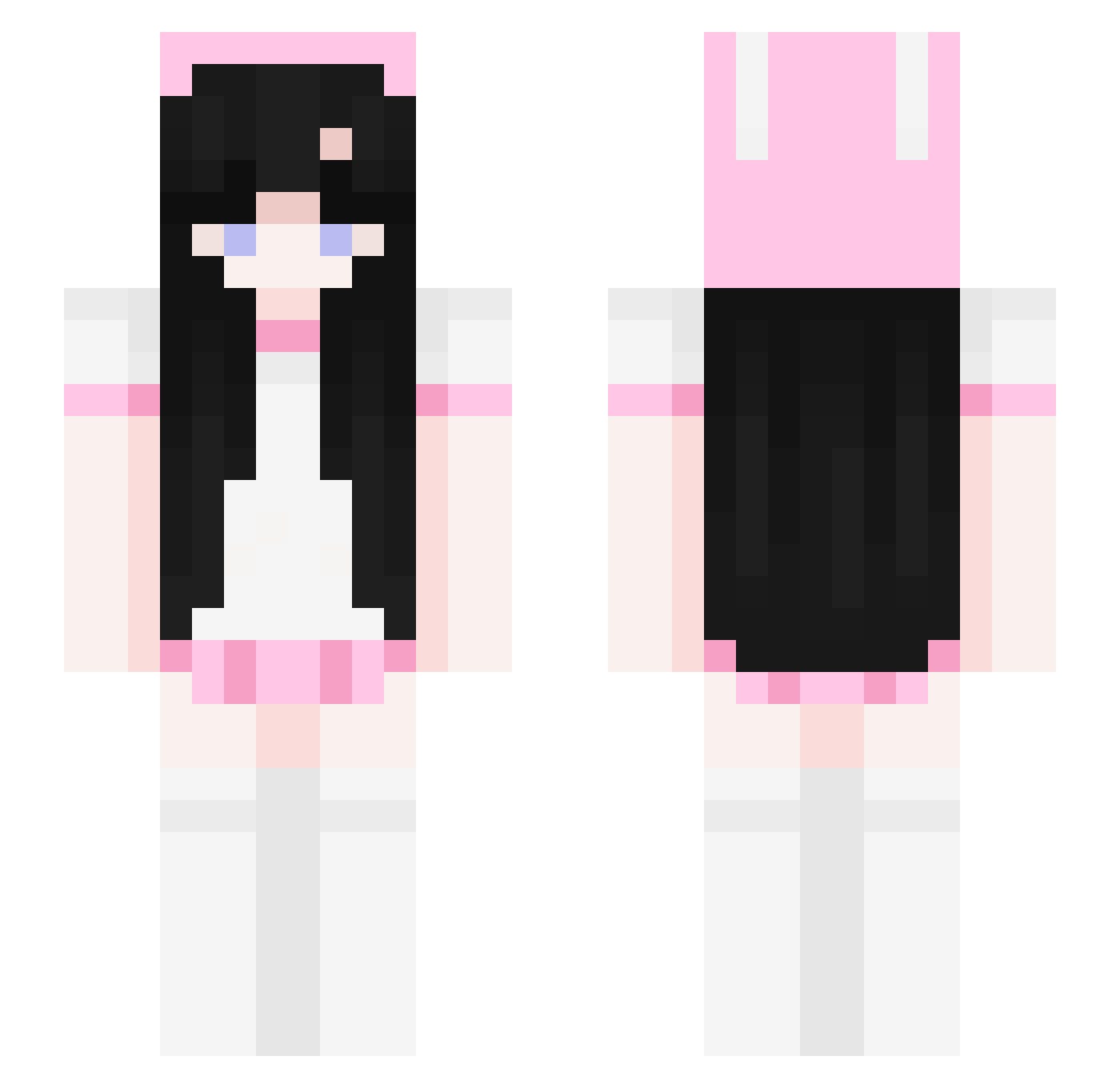 Cecily Minecraft skin, front and back view