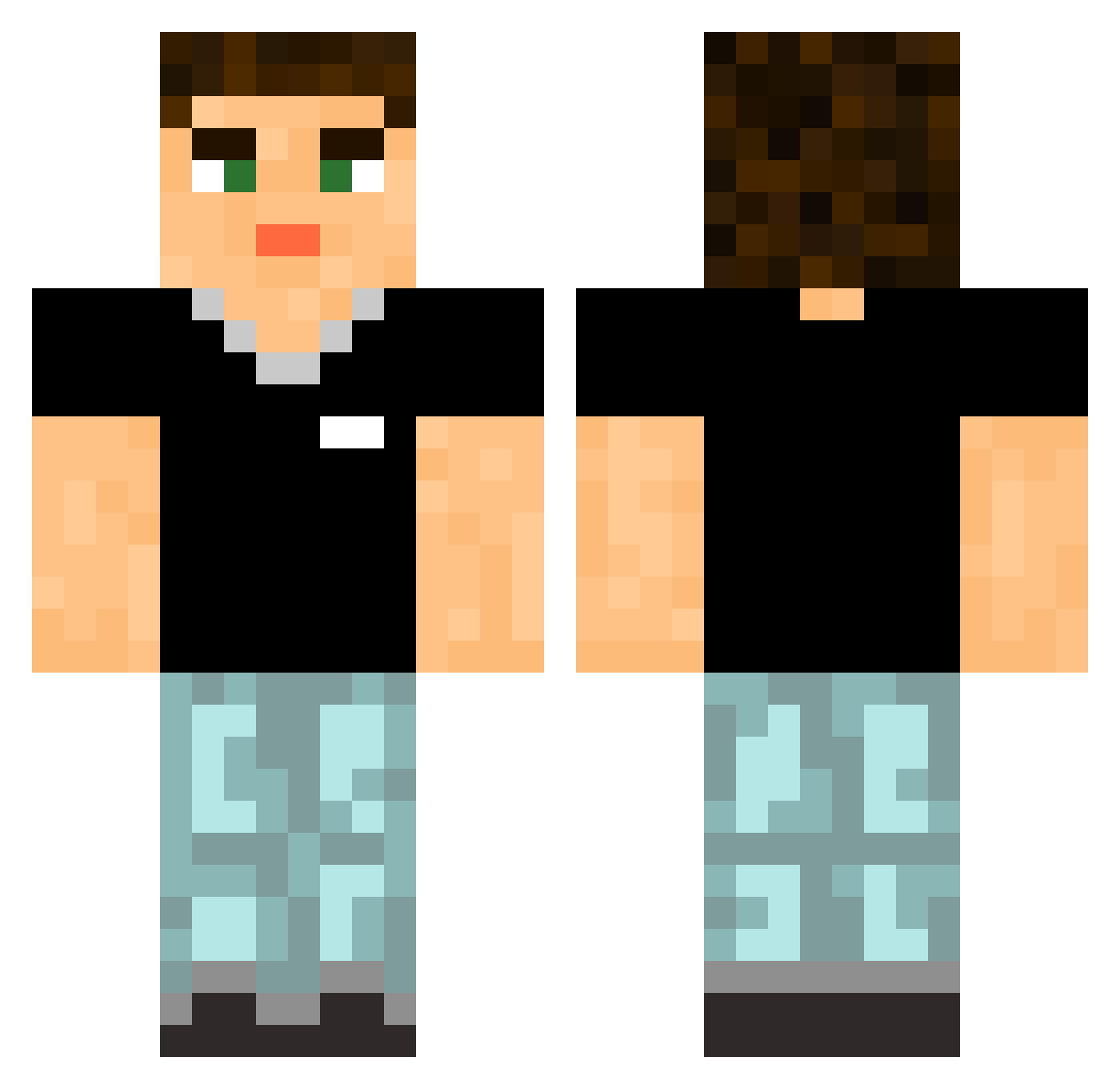 puxero Minecraft skin, front and back view