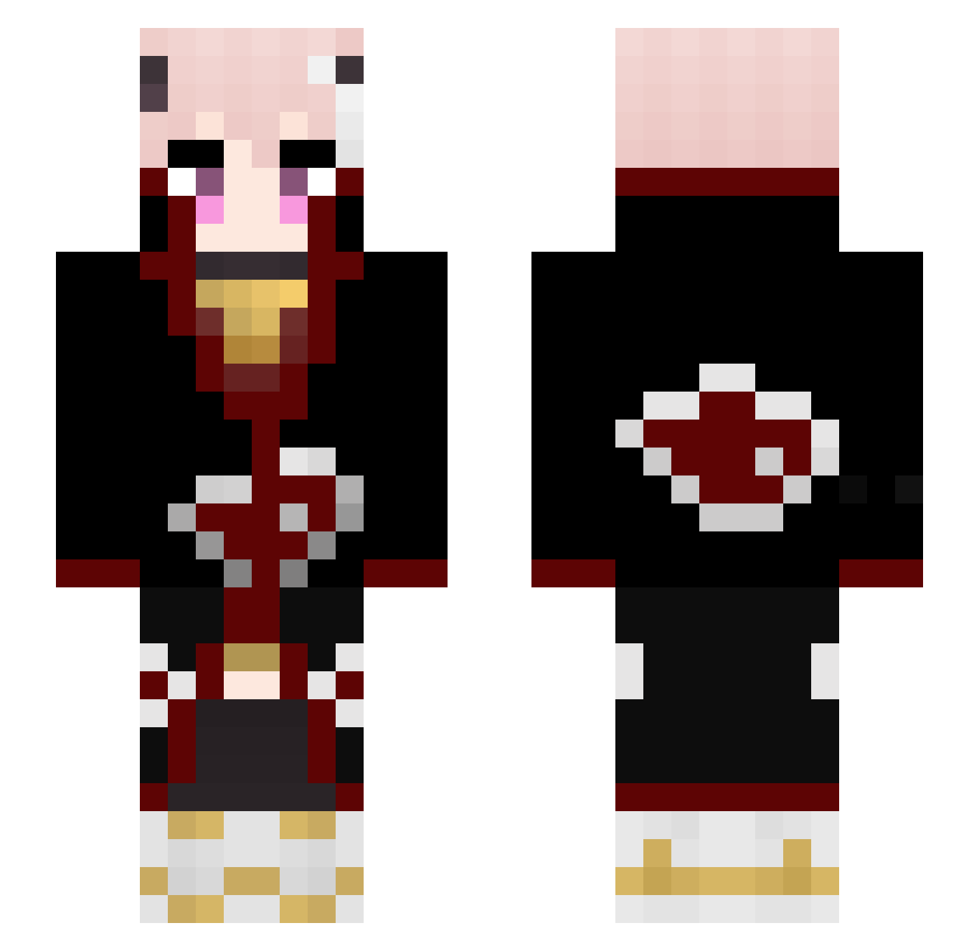 jumpyjam67 Minecraft skin, front and back view