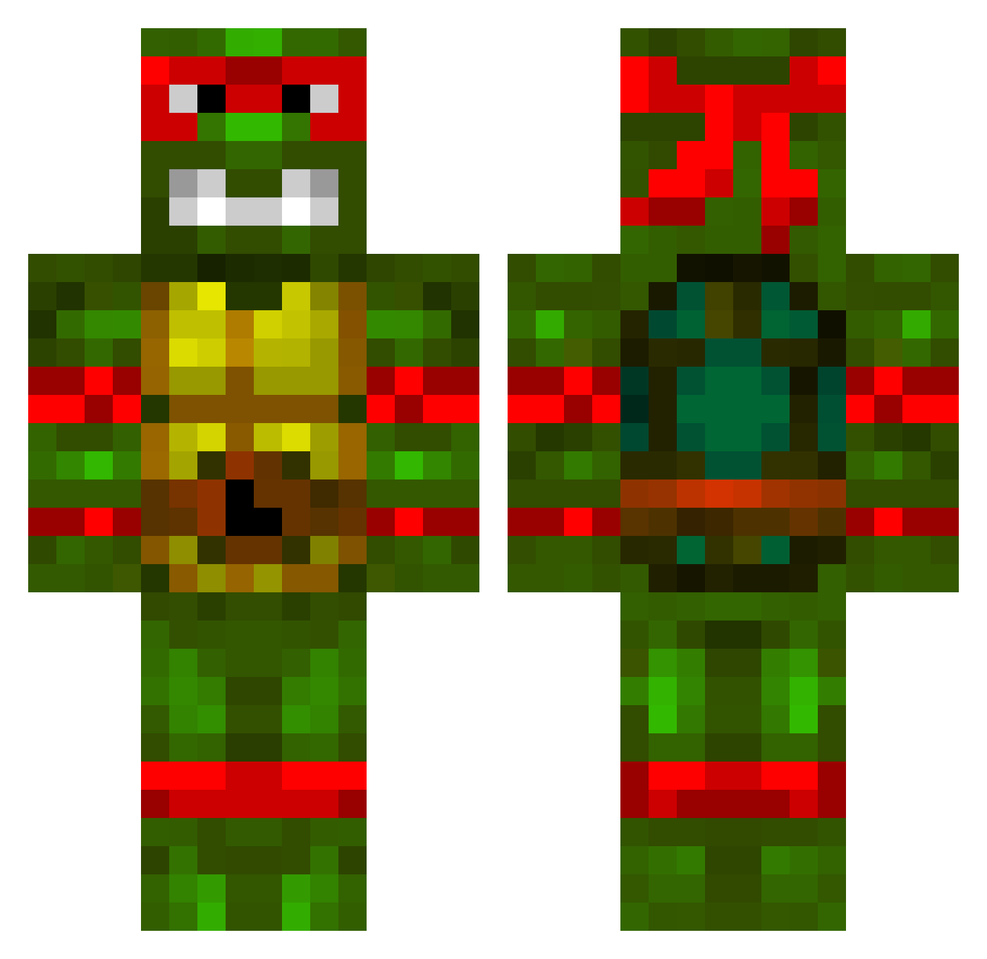 Shmaltz Minecraft skin, front and back view