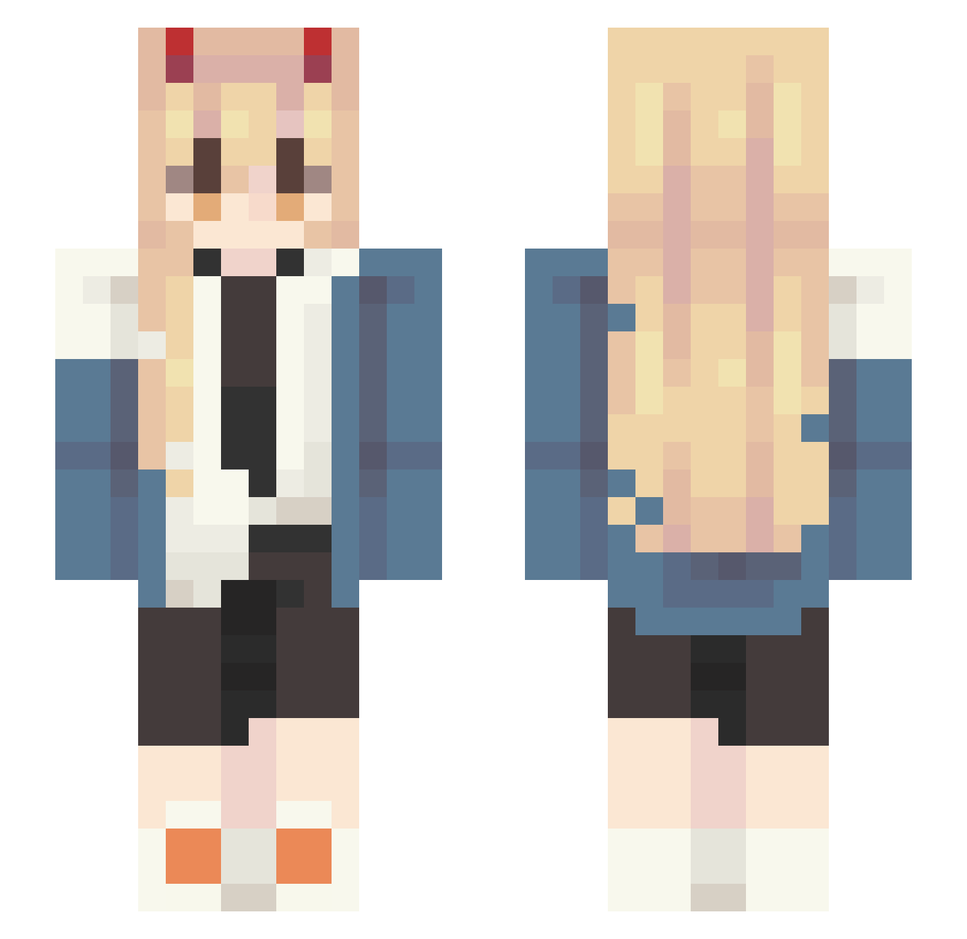 cadepog Minecraft skin, front and back view