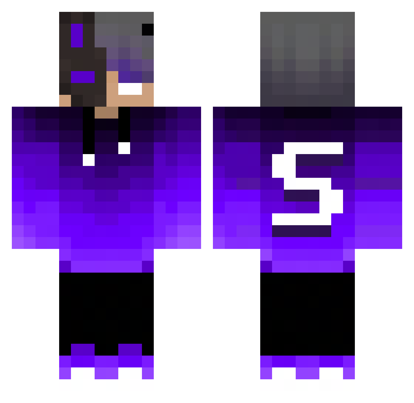 Sammyzada Minecraft skin, front and back view