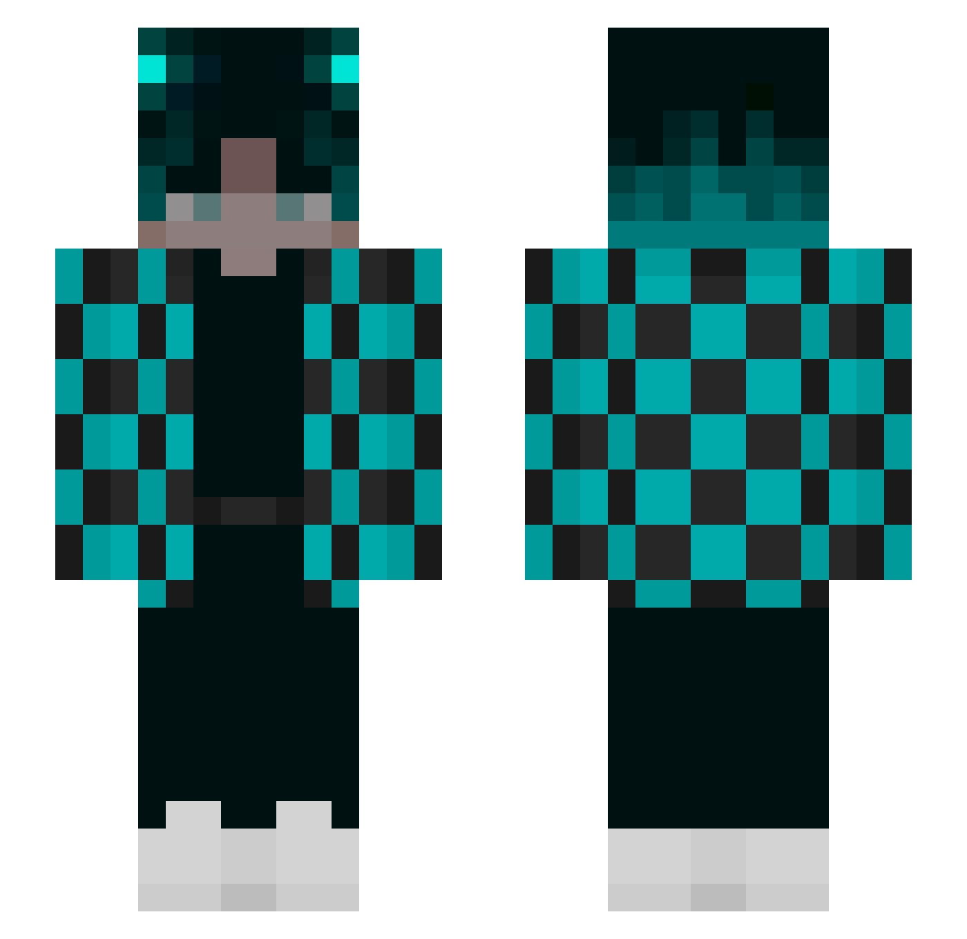 Gasnicowyy Minecraft skin, front and back view