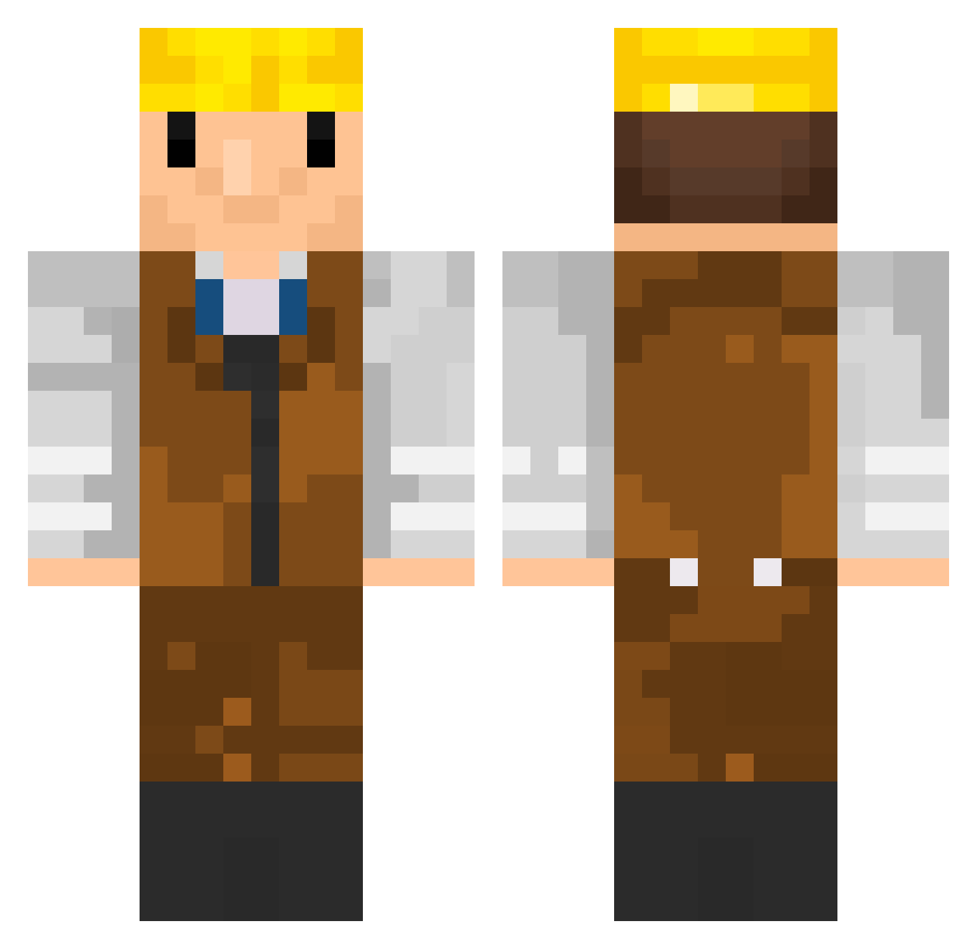 blobibal Minecraft skin, front and back view