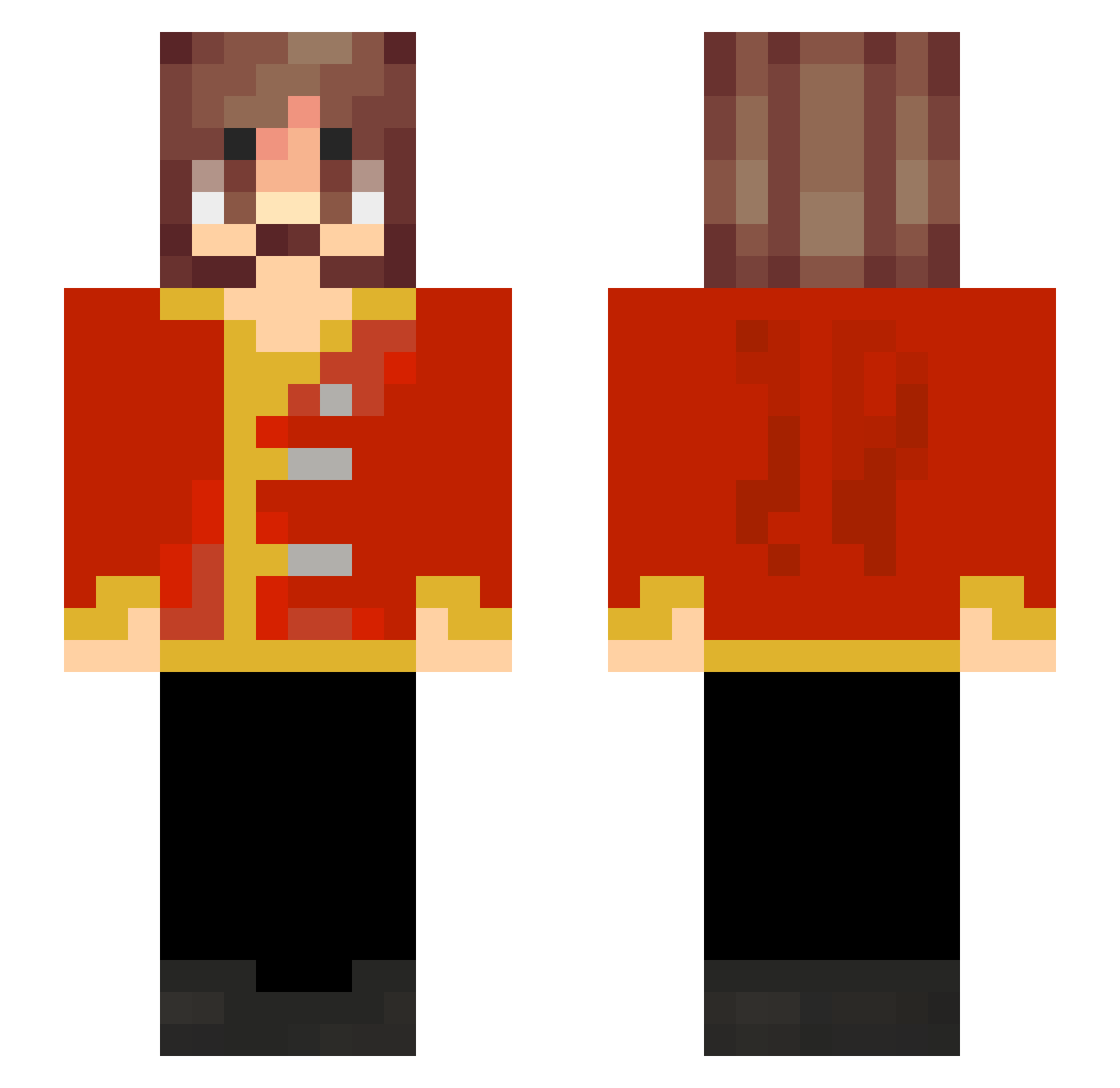 Big_Steam_Engian Minecraft skin, front and back view