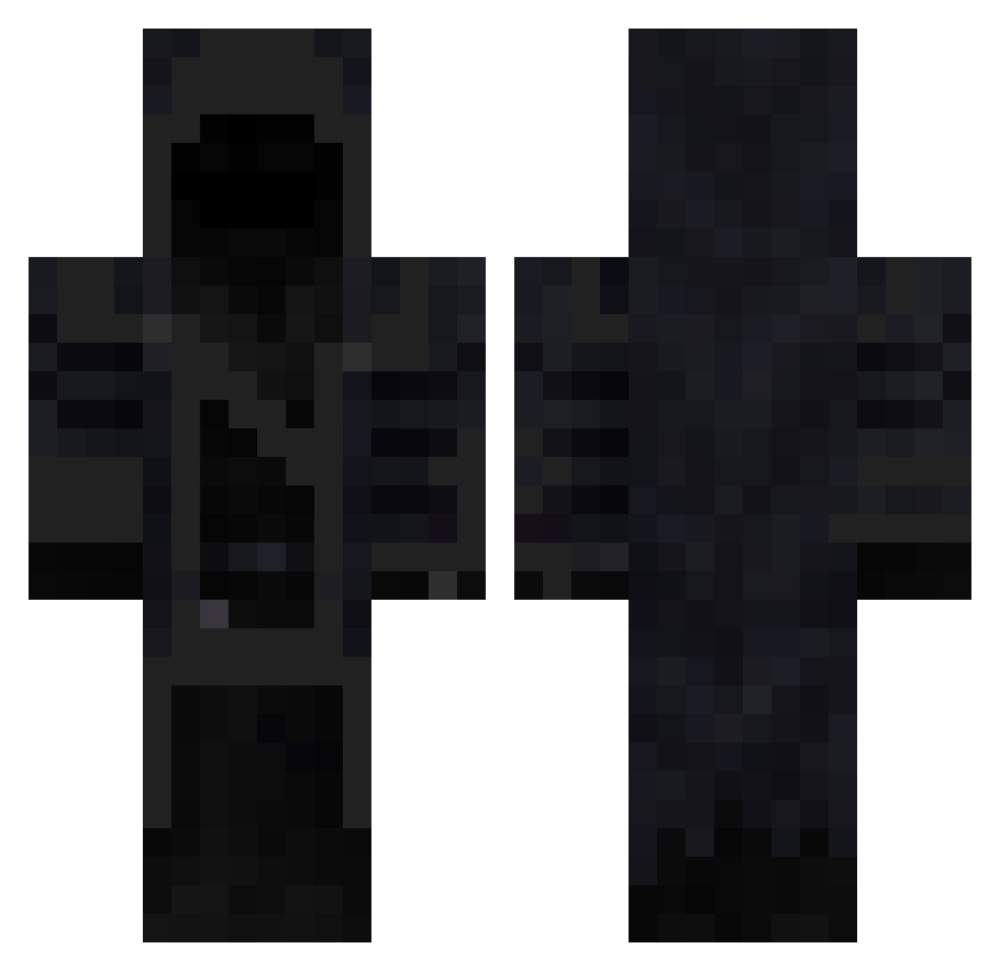 wuxsas Minecraft skin, front and back view