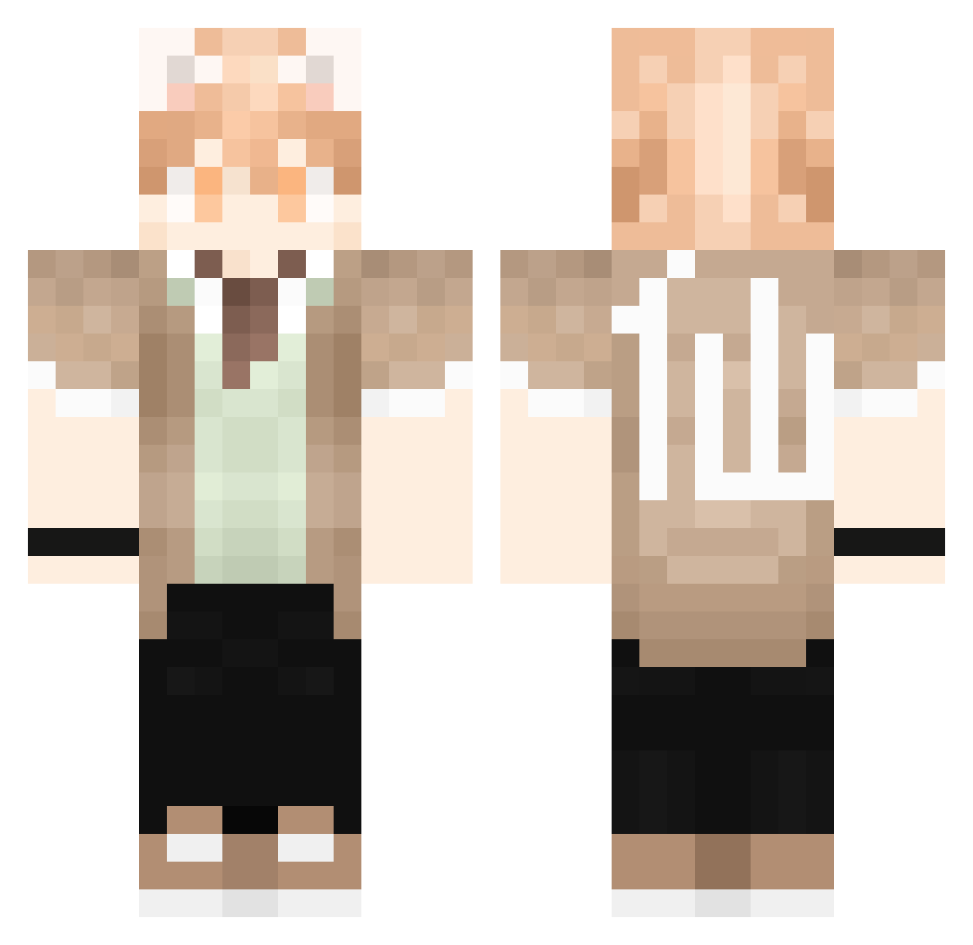 ax520z Minecraft skin, front and back view