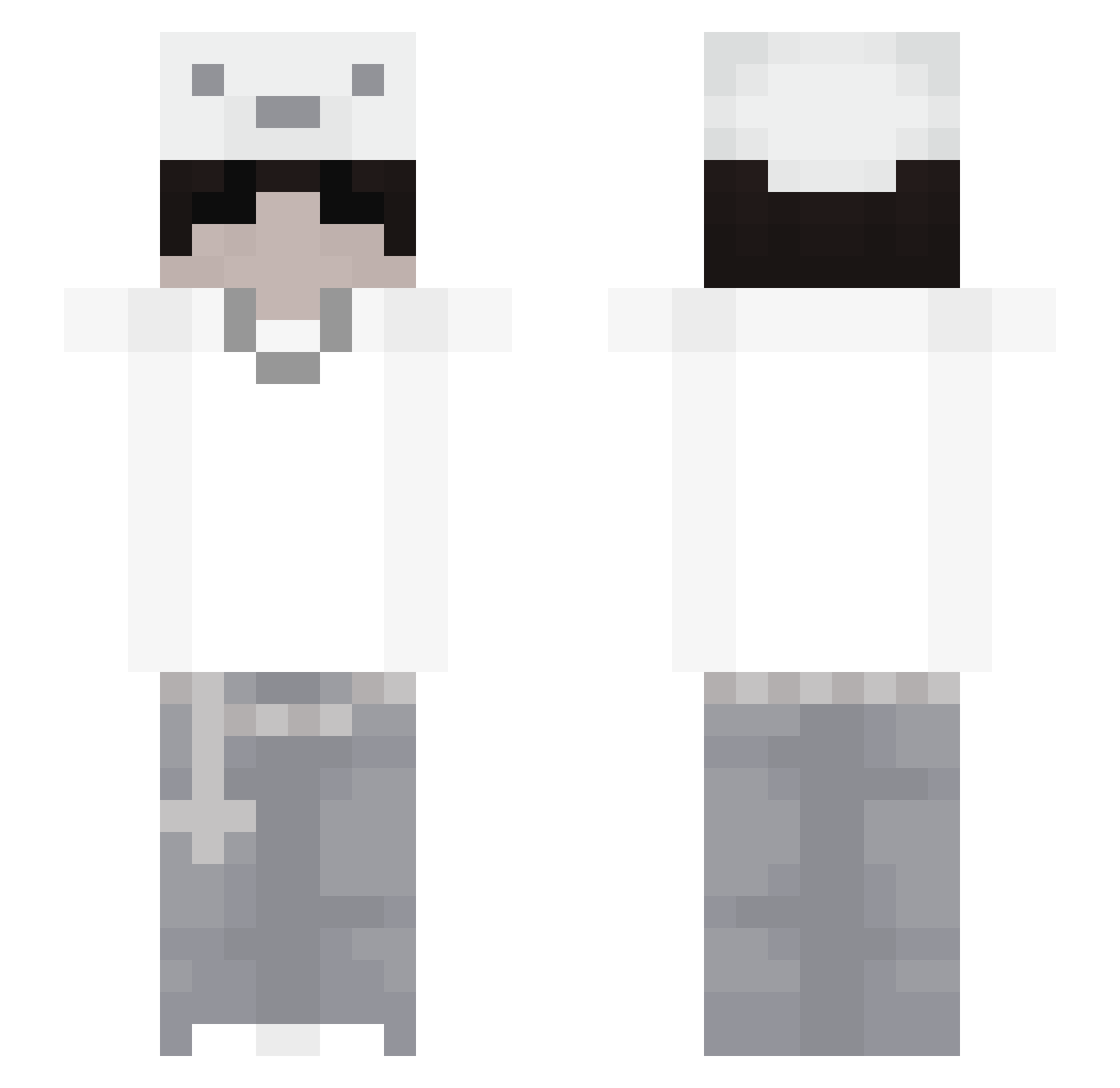 dombai Minecraft skin, front and back view