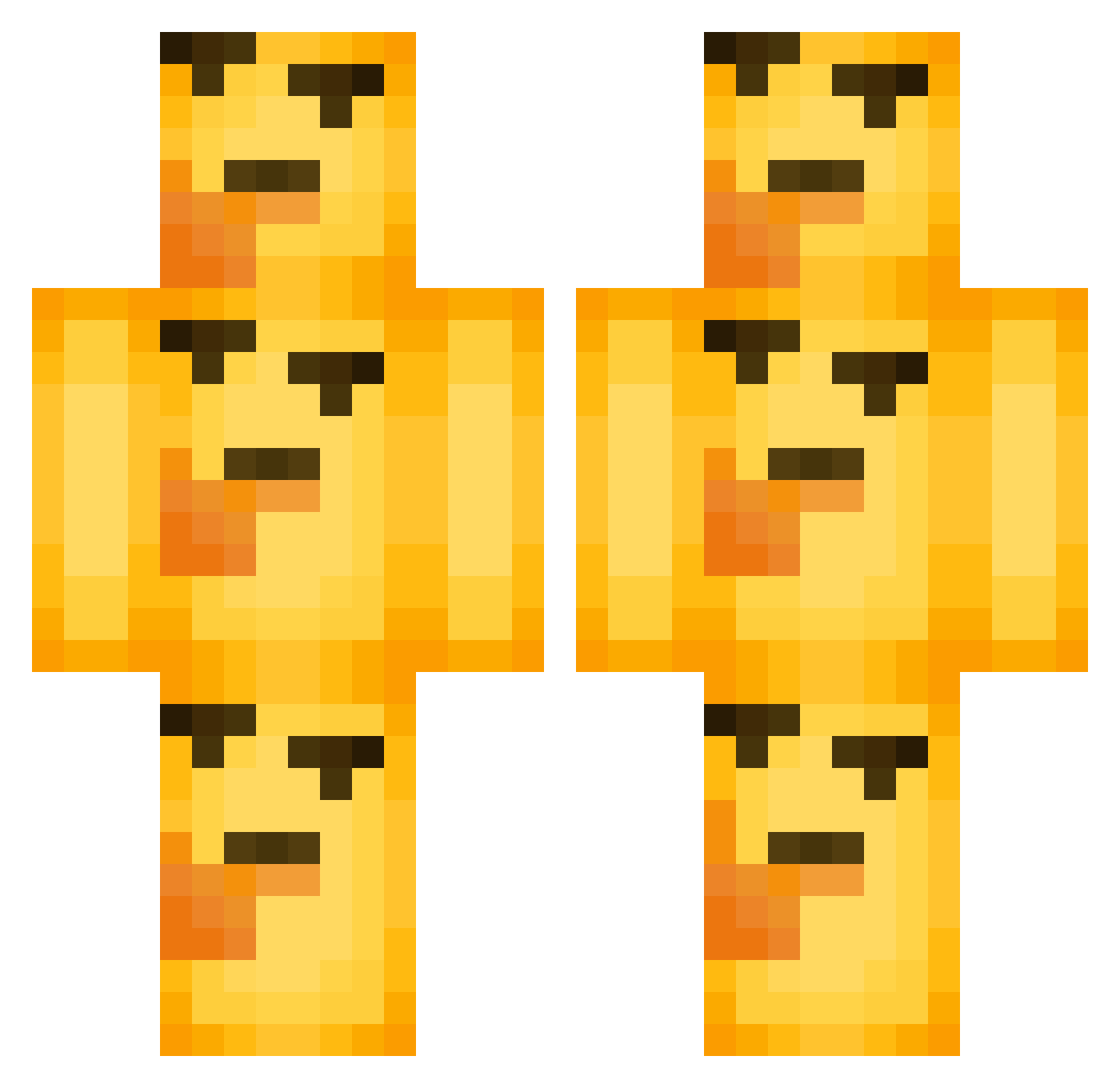 GamingBasilisk Minecraft skin, front and back view