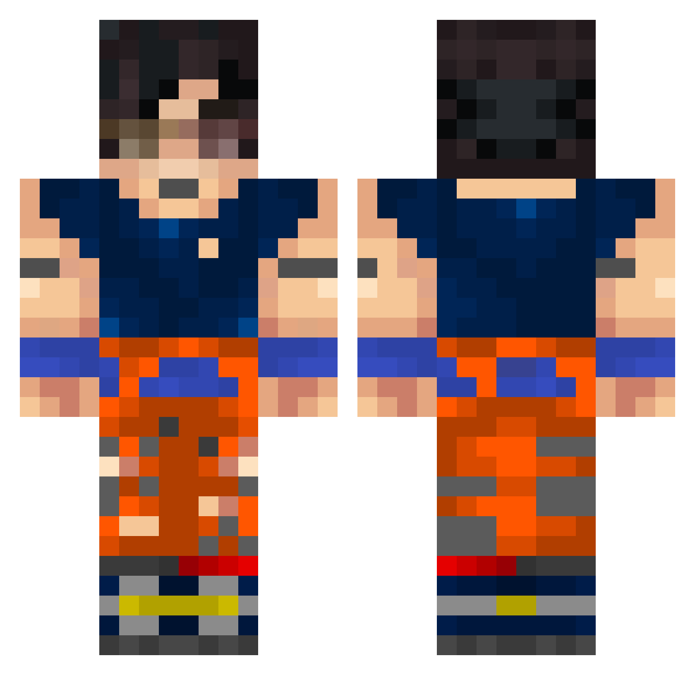 realTy_x Minecraft skin, front and back view