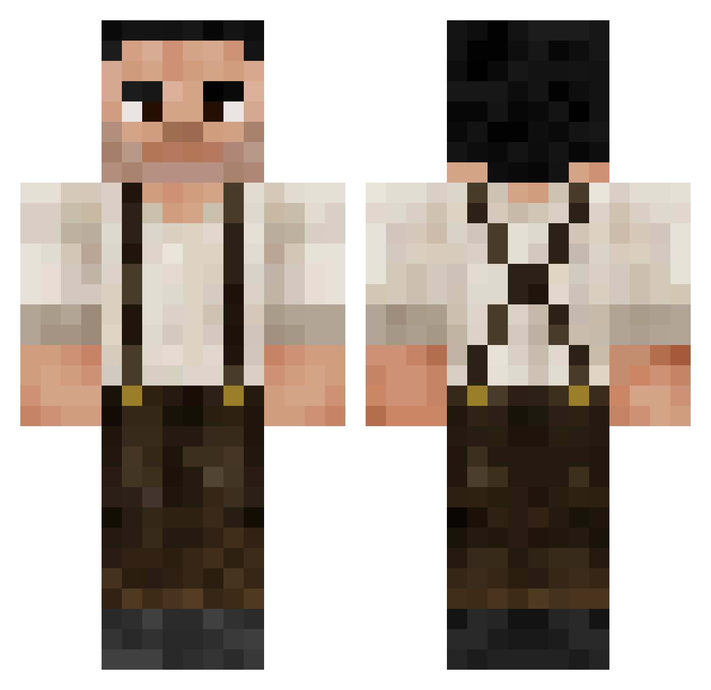 FabianNorlander Minecraft skin, front and back view