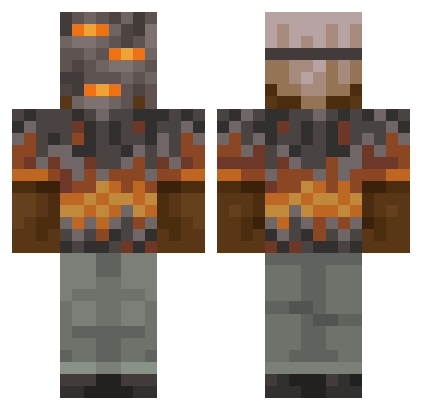 ZephyrStrike Minecraft skin, front and back view