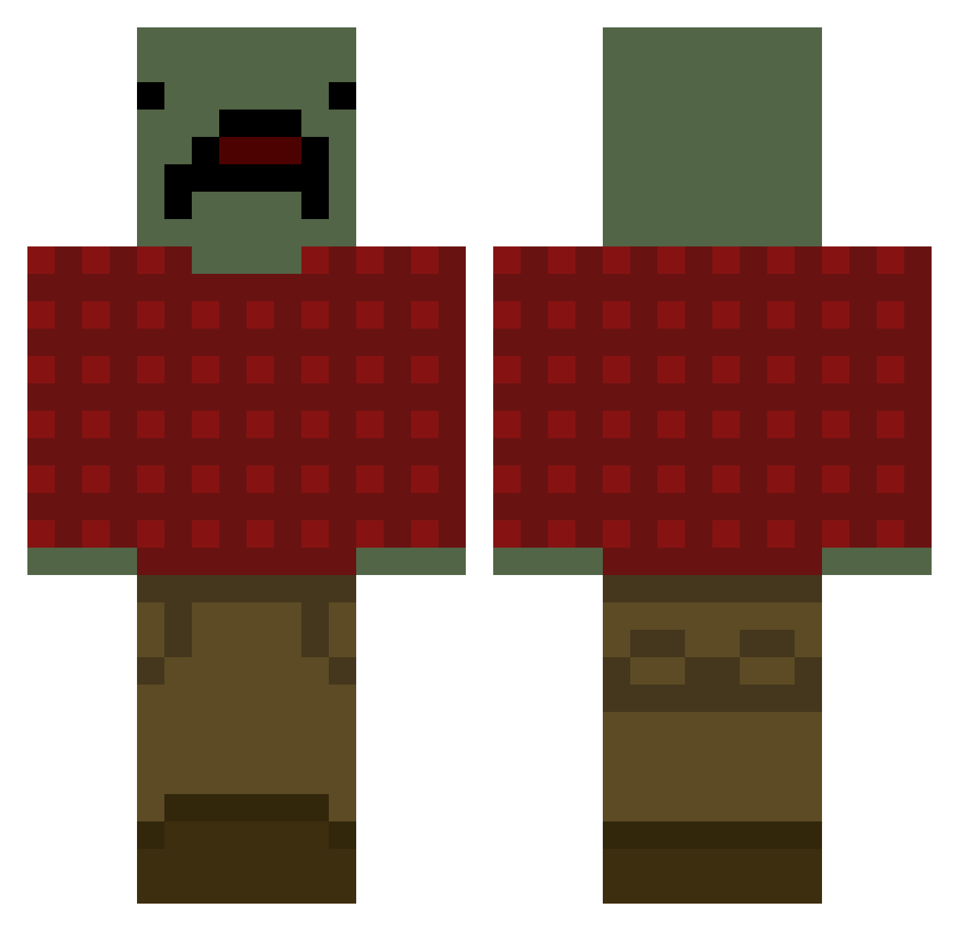round47 Minecraft skin, front and back view