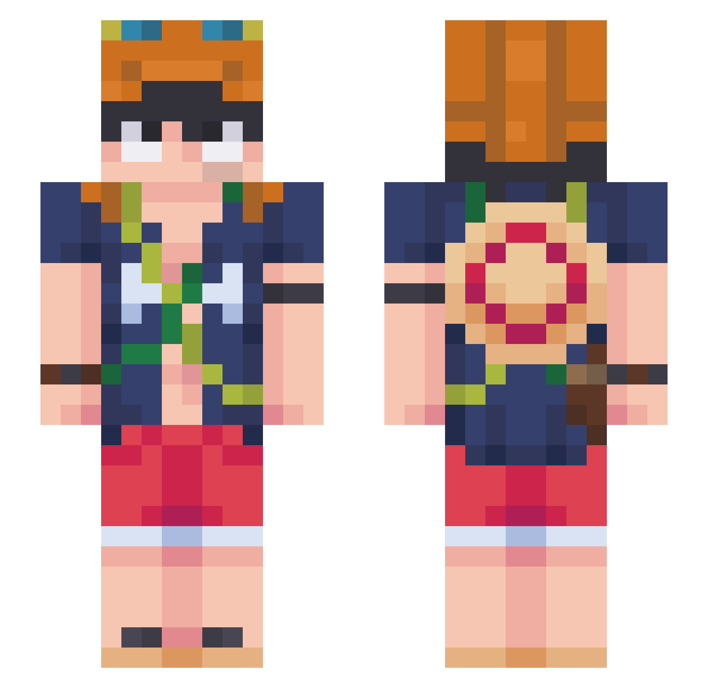 poe_pop17a Minecraft skin, front and back view