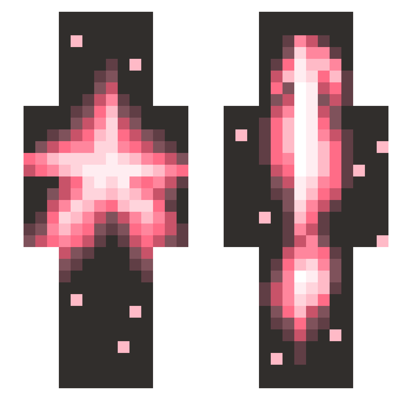 HEROJOCA Minecraft skin, front and back view