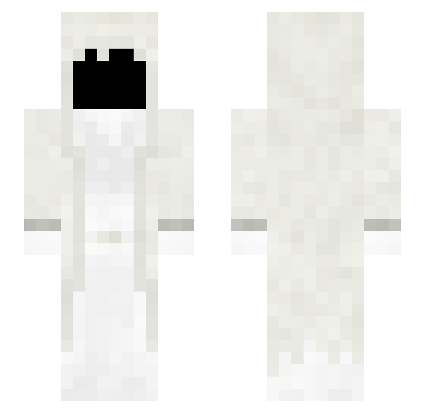 hazelnut Minecraft skin, front and back view