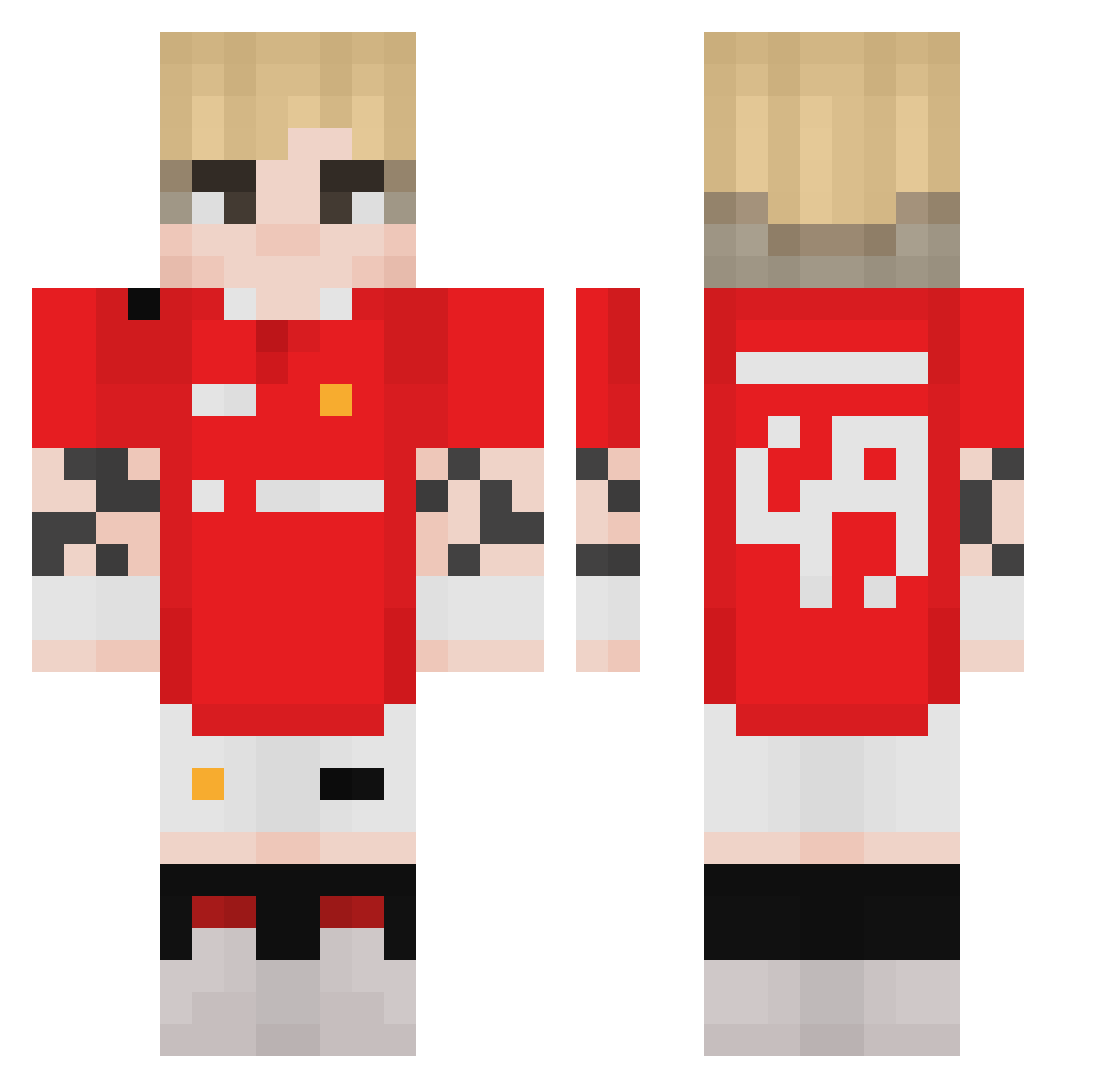 NADIBADI Minecraft skin, front and back view