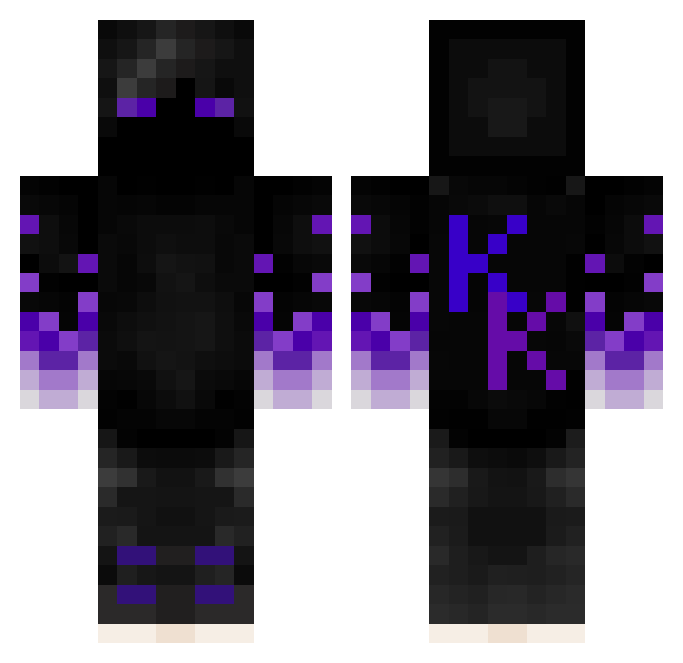 _KiriKagure_ Minecraft skin, front and back view