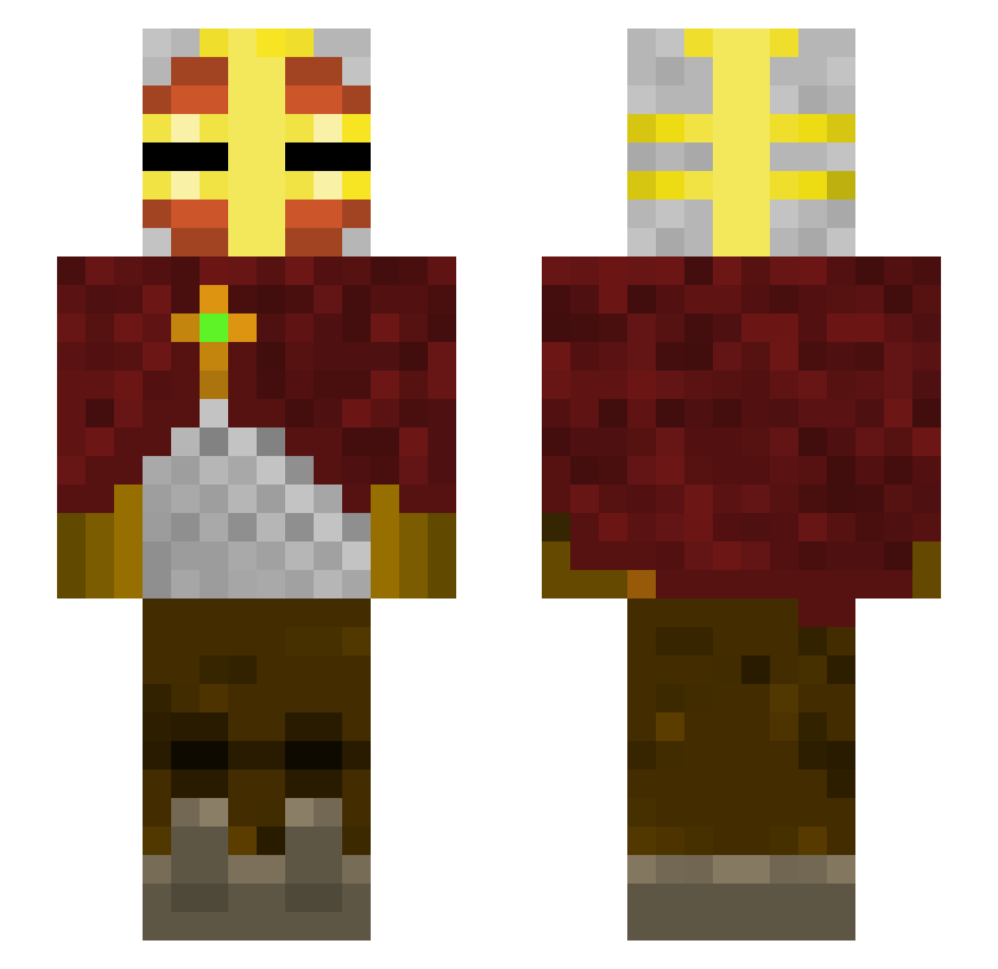 JoshuaKing99292 Minecraft skin, front and back view