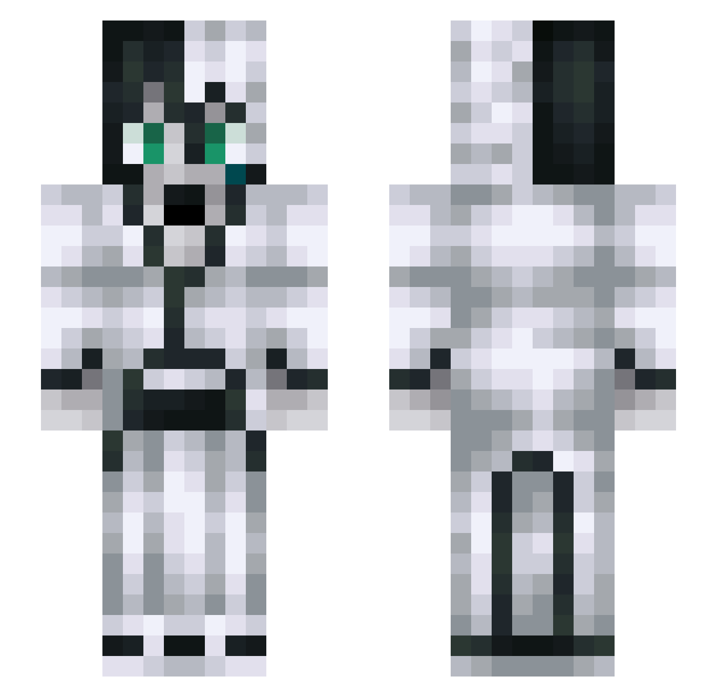 droksifoxy Minecraft skin, front and back view