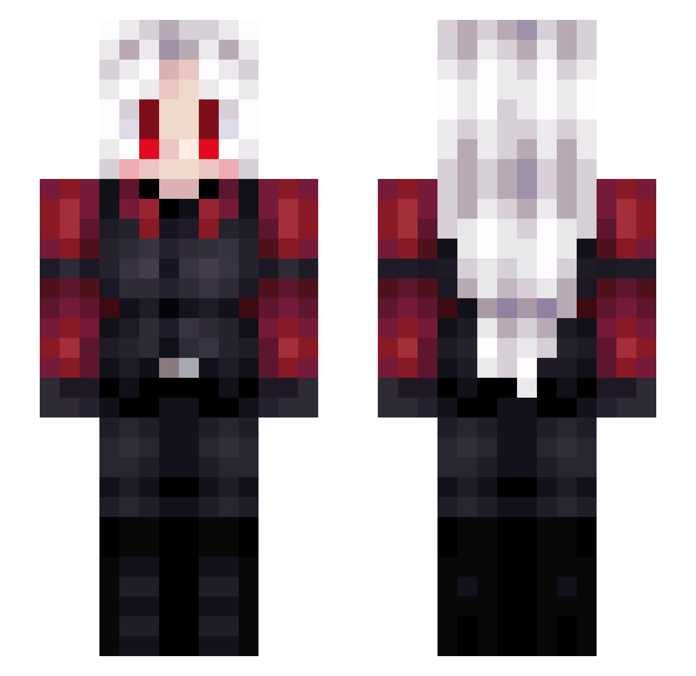 StarGhost123 Minecraft skin, front and back view