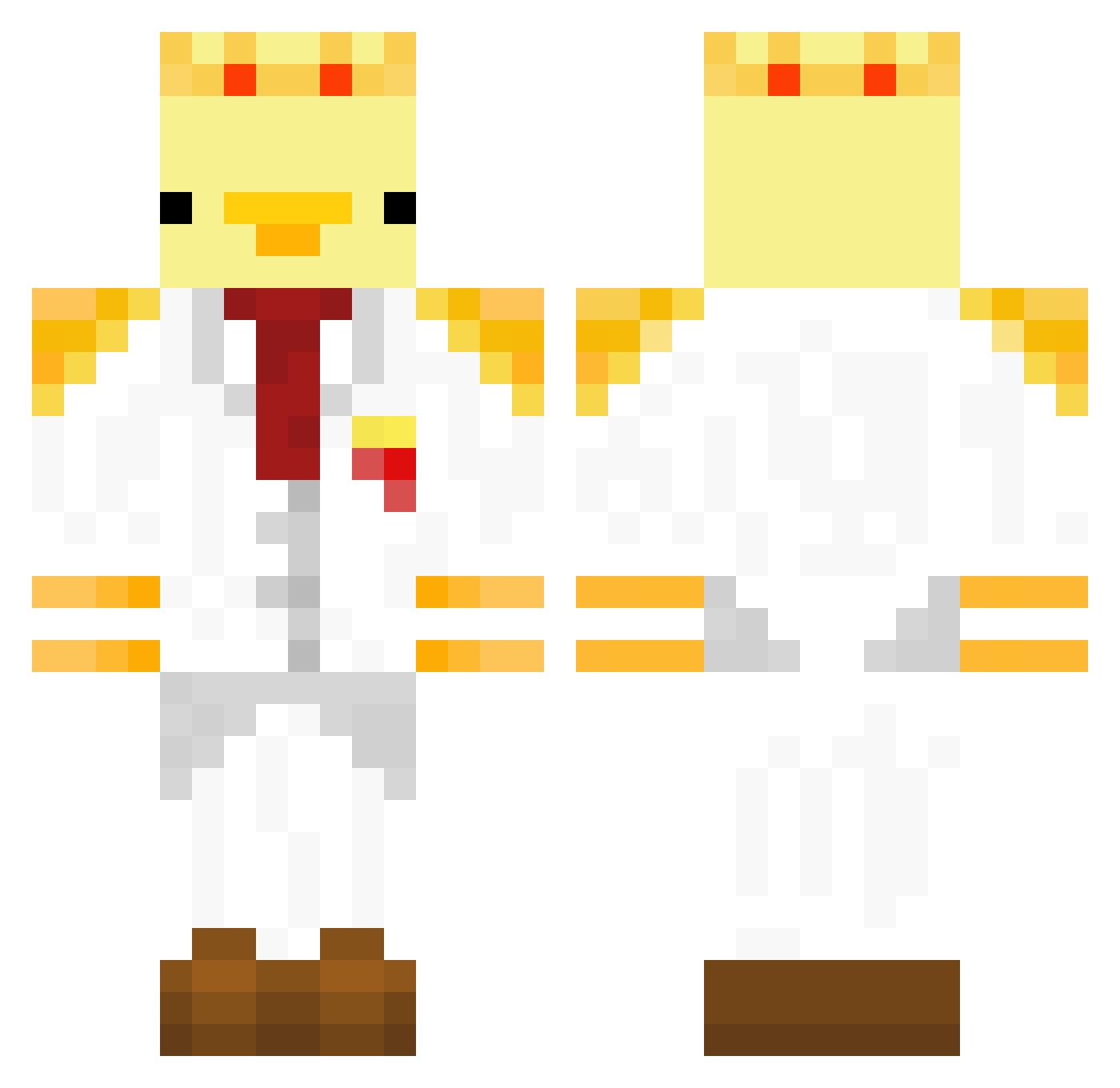 Lgtn Minecraft skin, front and back view