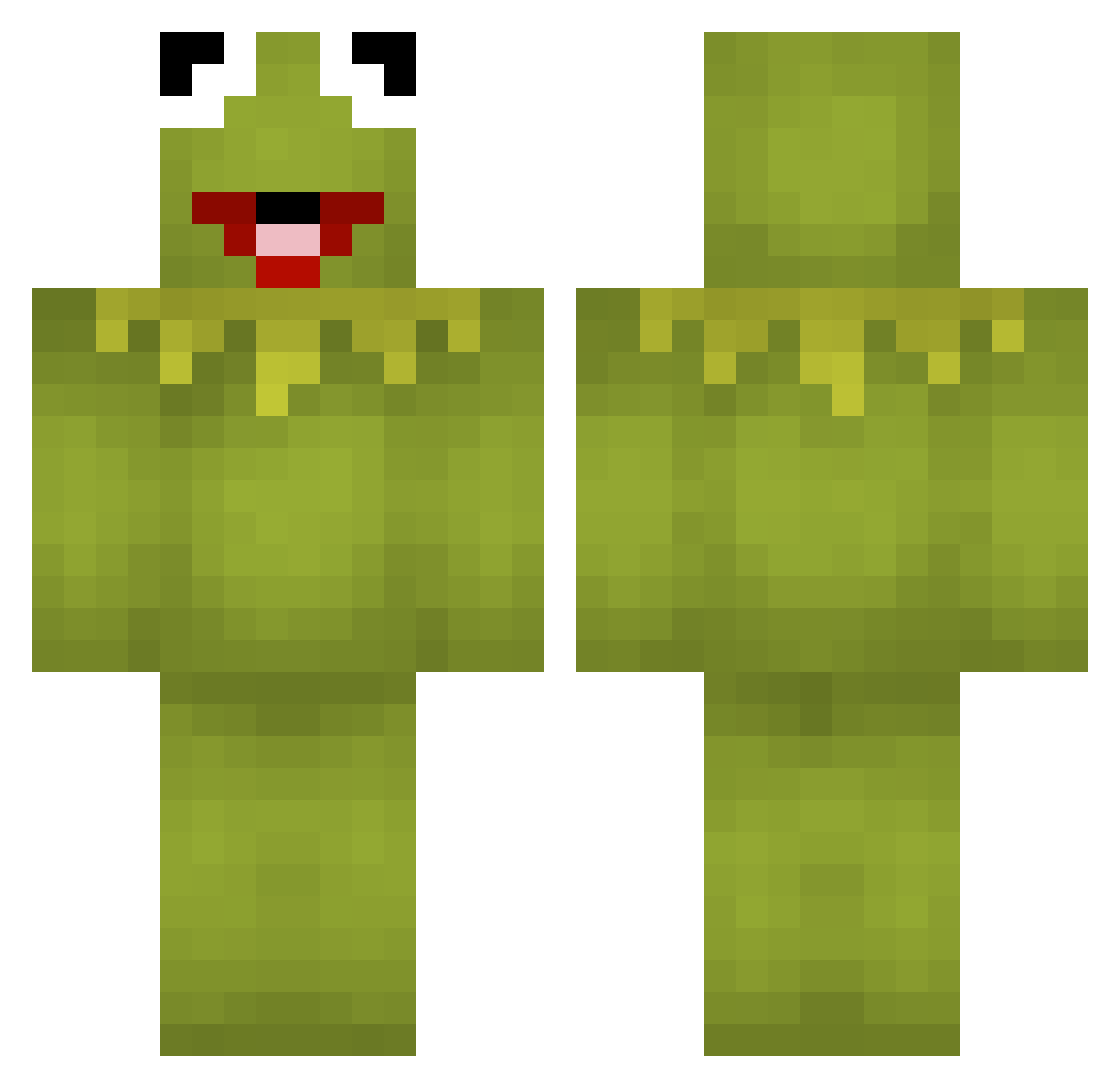 skenfaxe Minecraft skin, front and back view