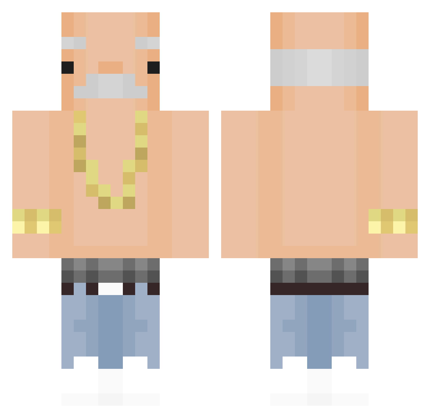 Lost_Vybs Minecraft skin, front and back view