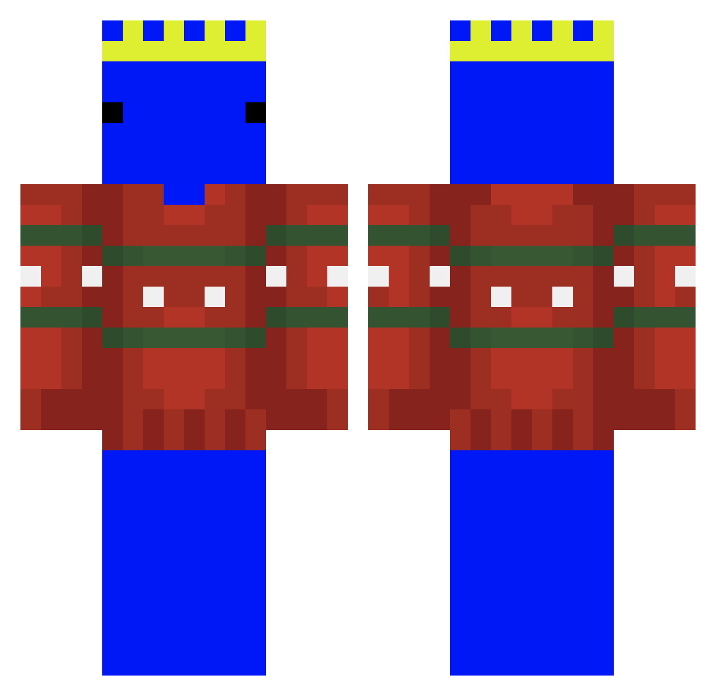 Leonchino Minecraft skin, front and back view