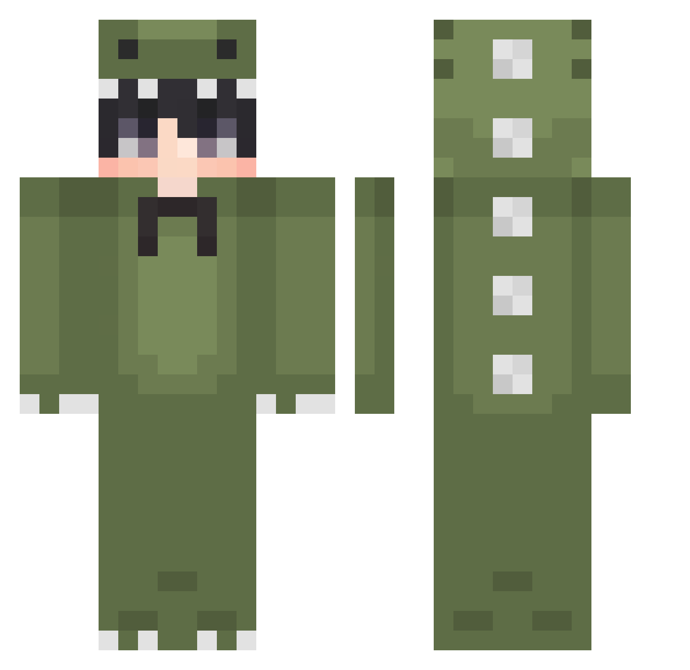 BELLAKOH Minecraft skin, front and back view