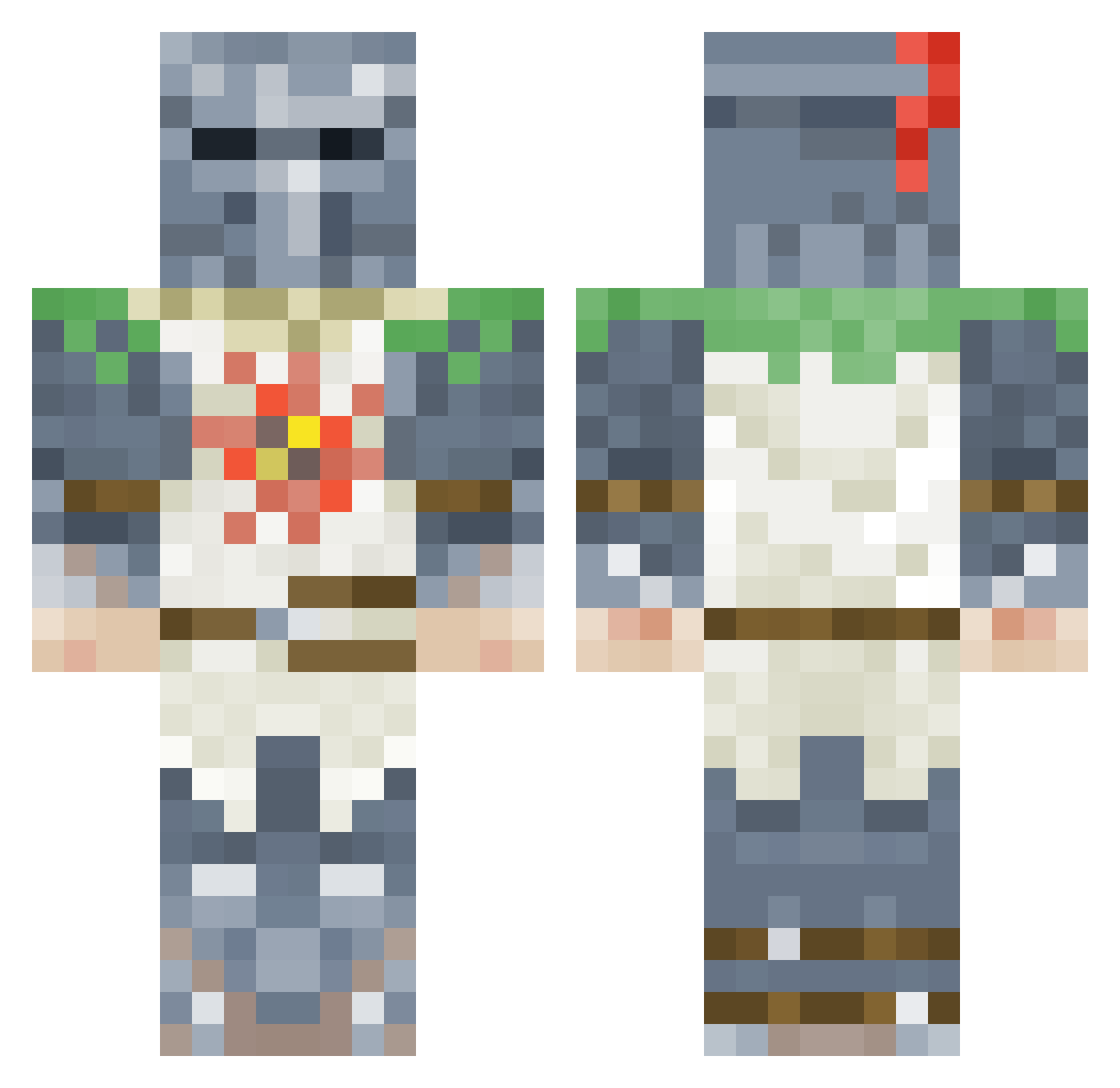 Relonikiv Minecraft skin, front and back view